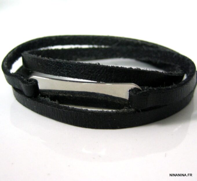 N4318b_bracelet_wrap_cuir_gourmette_acier_inoxydable