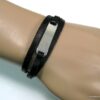 N4318d_bracelet_wrap_cuir_gourmette_acier_inoxydable