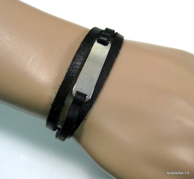 N4318d_bracelet_wrap_cuir_gourmette_acier_inoxydable