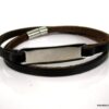N4319b_bracelet_wrap_cuir_gourmette_acier_inoxydable