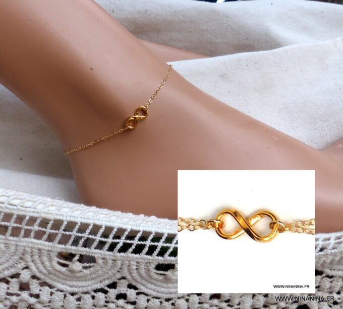 N4375b_Chaine_de_cheville_infini_plaque_or_-_Bijoux_Chaines_en_ligne_Ninanina