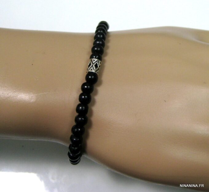 N4377c_bracelet_homme_perles_bois_et_argent_massif