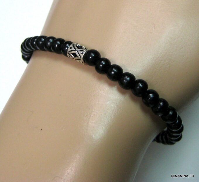 N4377d_bracelet_homme_perles_bois_et_argent_massif