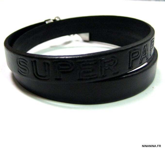 N4383d_bracelet_cuir_personnalise_SUPER_PAPA-2