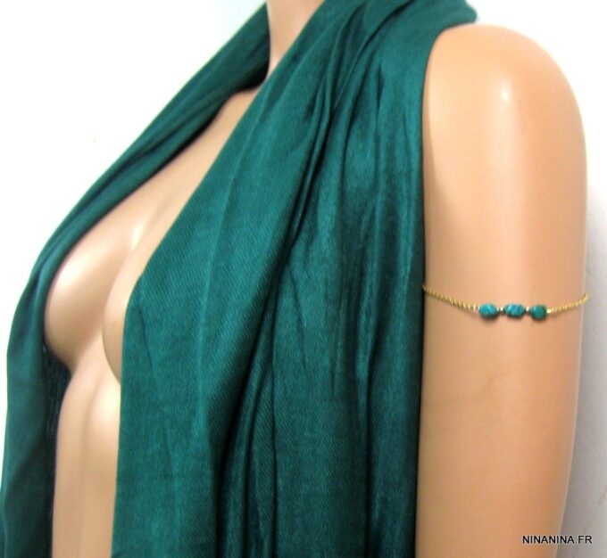 N4427b_bracelet_de_biceps_turquoises_et_plaque_or-1