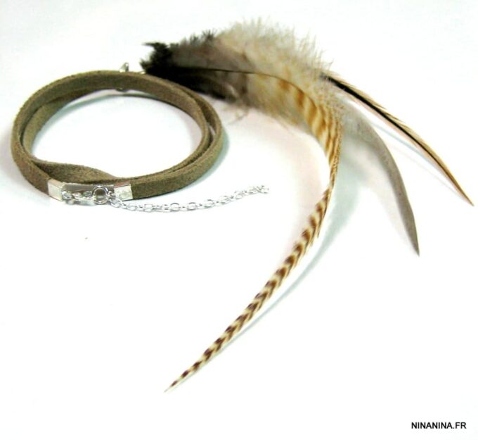 N4460b_bracelet_cordon_daim_et_longues_plumes-1