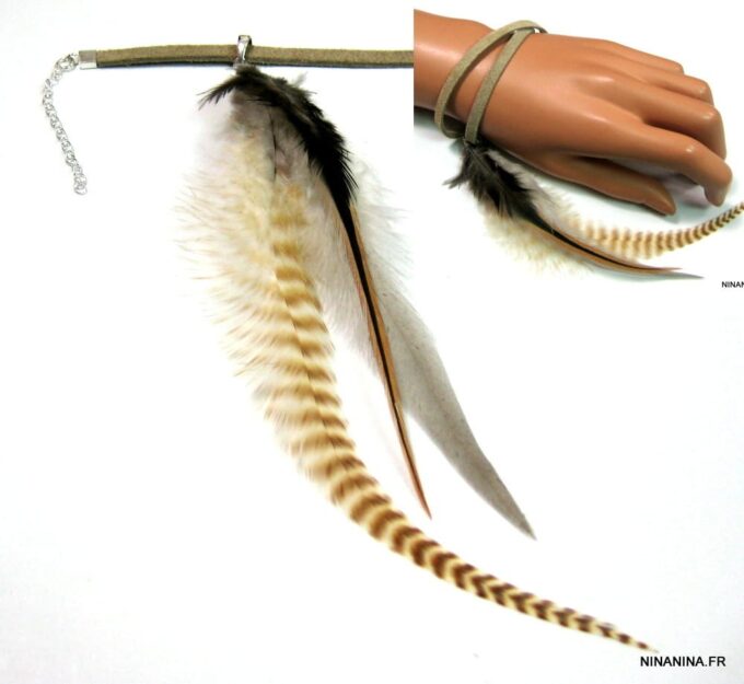 N4460i_bracelet_cordon_daim_et_longues_plumes-1