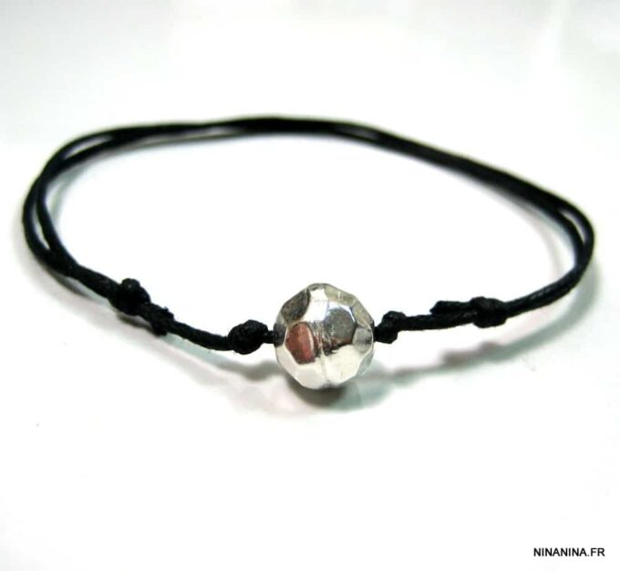 N4467c_bracelet_cordon_perle_argent_massif_martele