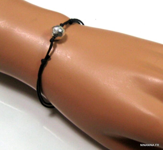 N4467i_bracelet_cordon_perle_argent_massif_martele