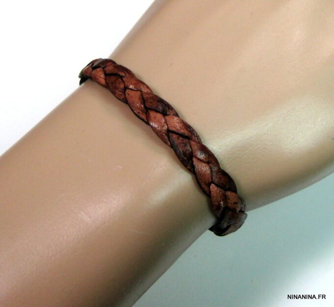 N4487d_bracelet_homme_cuir_tresse_argent_massif