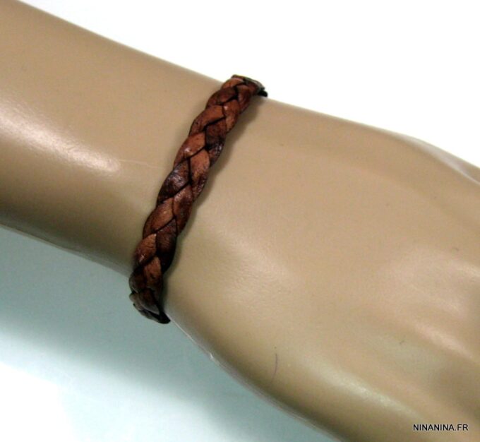 N4487e_bracelet_homme_cuir_tresse_argent_massif