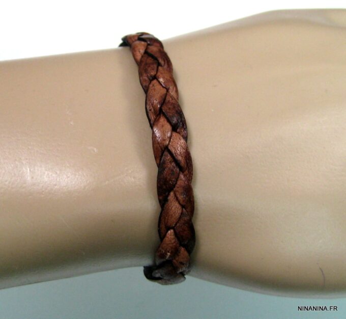 N4487g_bracelet_homme_cuir_tresse_argent_massif