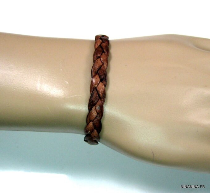 N4487k_bracelet_homme_cuir_tresse_argent_massif