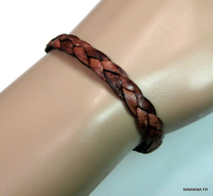 N4487l_bracelet_homme_cuir_tresse_argent_massif