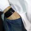 N4488d_Bracelet_homme_cuir_3_tours_personnalise_mousqueton_argent_massif