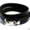 N4488e_Bracelet_homme_cuir_3_tours_personnalise_mousqueton_argent_massif