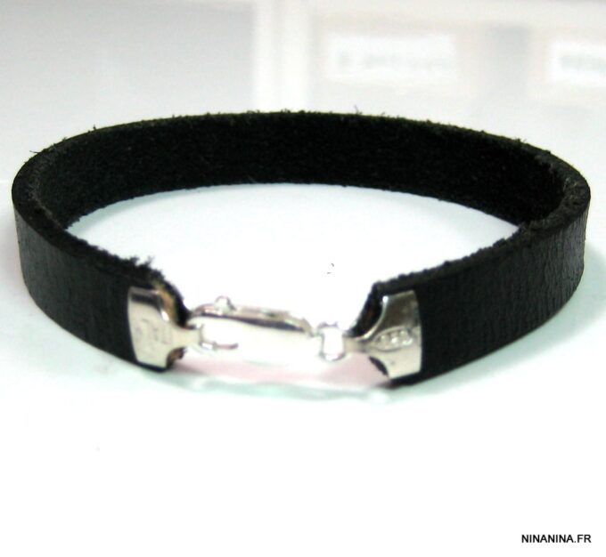 N4490_bracelet_homme_cuir_argent_massif