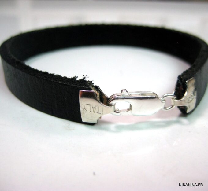 N4490e_bracelet_homme_cuir_argent_massif