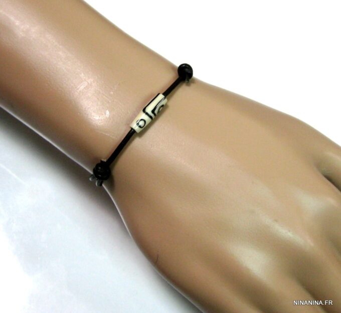 N4501e_bracelet_cordon_cuir_et_tube_os_ivoire