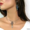 N4533c_boucles_doreilles_acier_inoxydable_et_turquoise