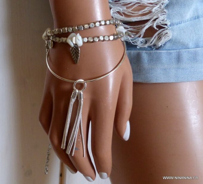 N4547_Bracelet_wrap_metal_argente_et_nacre_blanche_-_Bijoux_Bracelets_en_ligne_NINANINA-1