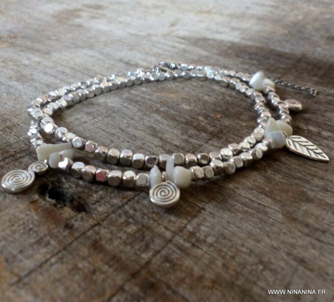 N4549_Bracelet_de_cheville_metal_argente_et_nacre_blanche_-_Bijoux_Bracelets_en_ligne_Ninanina