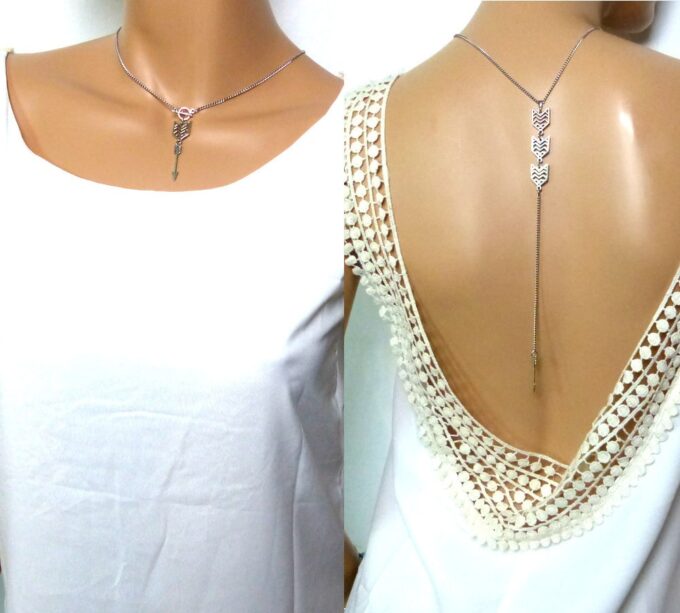 N4562bisd_Collier_de_dos_fleches_acier_inoxydable