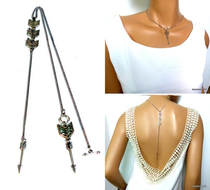 N4562terf_Collier_de_dos_fleches_acier_inoxydable