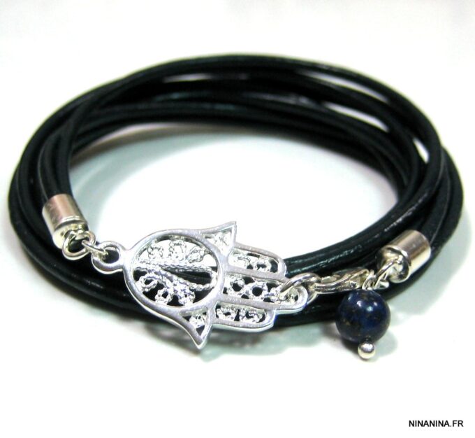 N4564a_bracelet_wrap_cuir_main_de_fatma_argent_massif