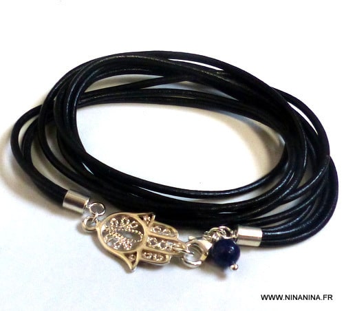 N4564f_Bracelet_homme_femme_cordon_cuir_wrap_lapis_lazzuli_main_de_fatma_argent_925_massif_NINANINA