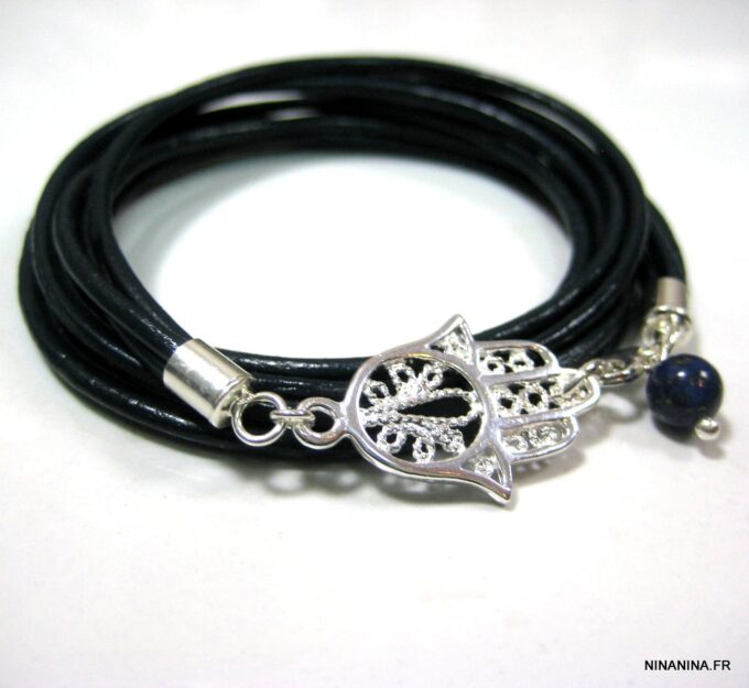N4564i_bracelet_wrap_cuir_main_de_fatma_argent_massif