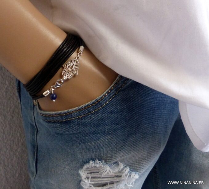 N4564l_Bracelet_homme_femme_cordon_cuir_wrap_lapis_lazzuli_main_de_fatma_argent_925_massif_NINANINA