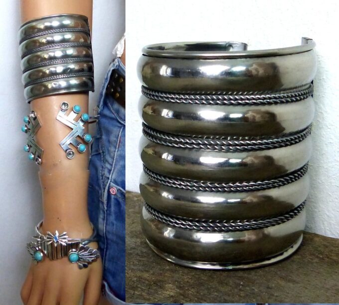 N4586terb_Bracelet_manchette_large_artisanal_tribal_metal_argente