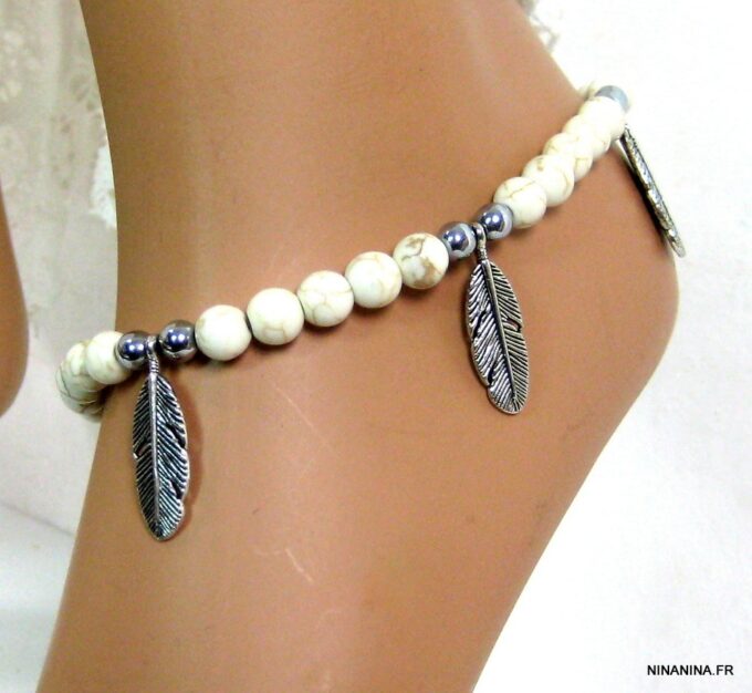 N4587h_bracelet_de_cheville_perles_turquoises_et_plumes_argent