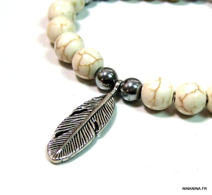 N4589b_bracelet_cordon_perles_ivoires_et_plumes_argent