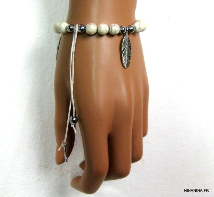 N4589e_bracelet_cordon_perles_ivoires_et_plumes_argent