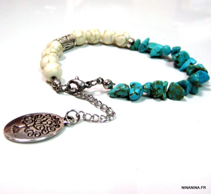 N4591i_bracelet_perles_ivoires_et_turquoises_argent