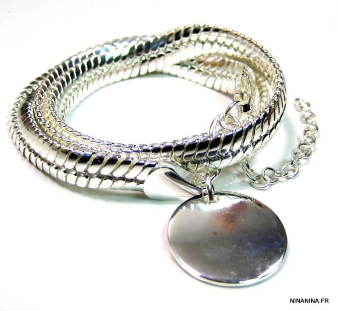 N4603a_bracelet_wrap_maille_serpent_plate_plaque_argent