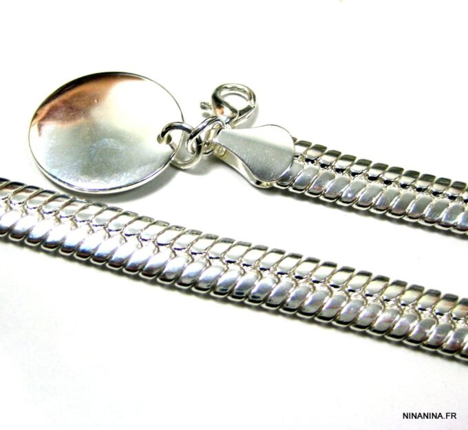 N4603b_bracelet_wrap_maille_serpent_plate_plaque_argent