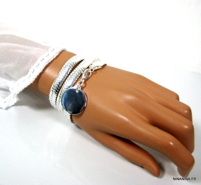 N4603d_bracelet_wrap_maille_serpent_plate_plaque_argent