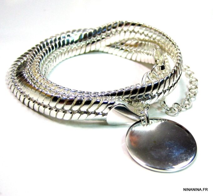 N4603g_bracelet_wrap_maille_serpent_plate_plaque_argent