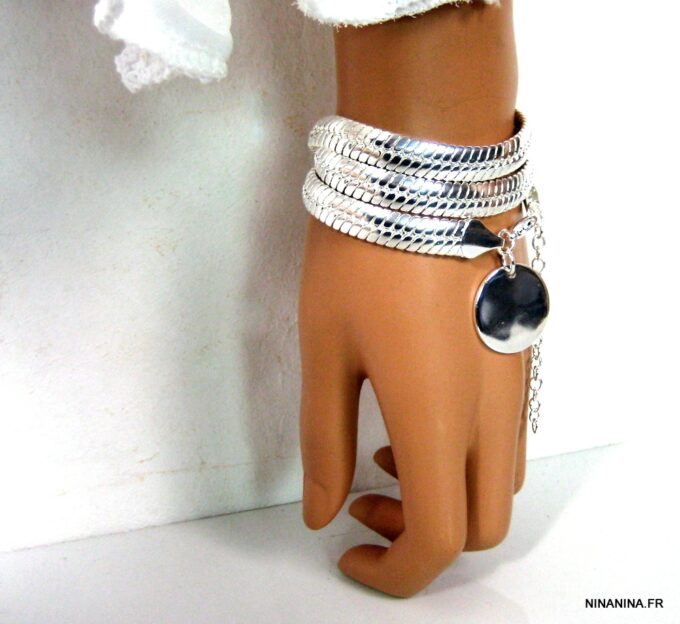 N4603i_bracelet_wrap_maille_serpent_plate_plaque_argent