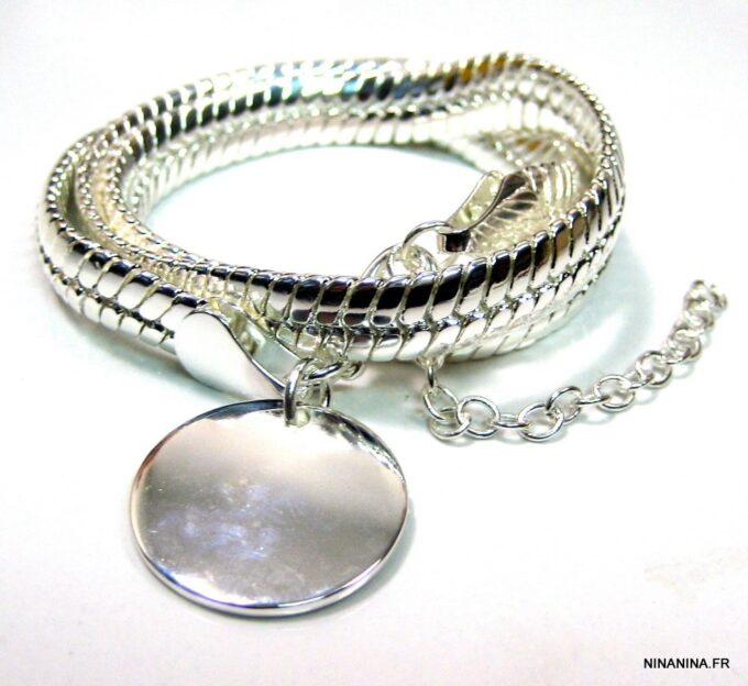 N4603j_bracelet_wrap_maille_serpent_plate_plaque_argent
