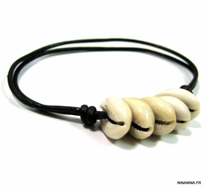 N4607b_bracelet_de_cheville_cordon_cuir_et_coquillage_grain_de_cafe-1