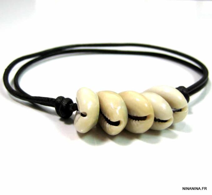 N4607f_bracelet_de_cheville_cordon_cuir_et_coquillage_grain_de_cafe-1