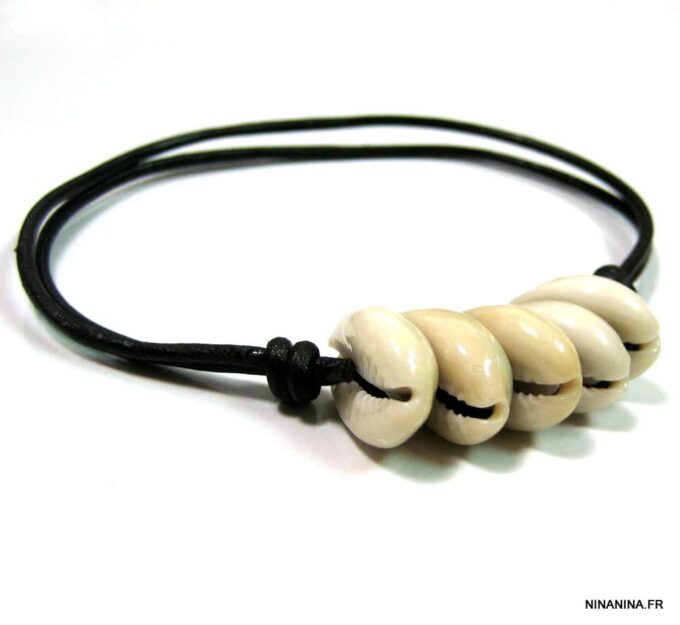 N4607h_bracelet_de_cheville_cordon_cuir_et_coquillage_grain_de_cafe-1