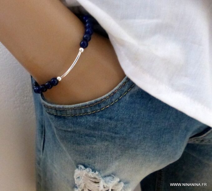 N4623j_Bracelet_perles_pierres_fines_lapis_lazuli_demi_lune_argent_925_massif_-_Bijoux_Bracelets_boheme_en_ligne_ninanina