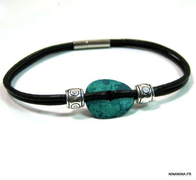 N4624a_bracelet_cordon_cuir_disque_turquoise
