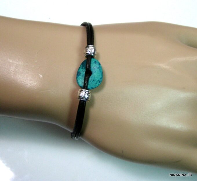 N4624d_bracelet_cordon_cuir_disque_turquoise