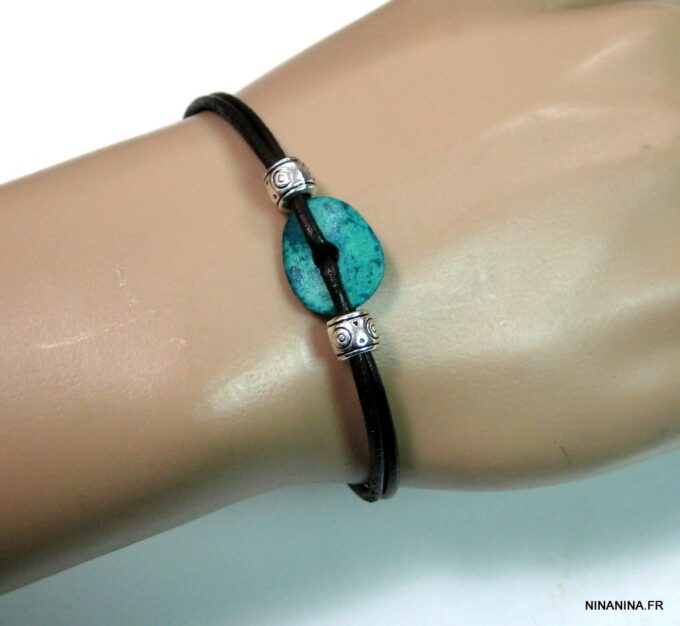 N4624f_bracelet_cordon_cuir_disque_turquoise